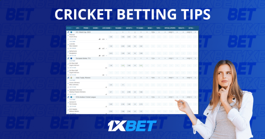1xbet cricket betting tips