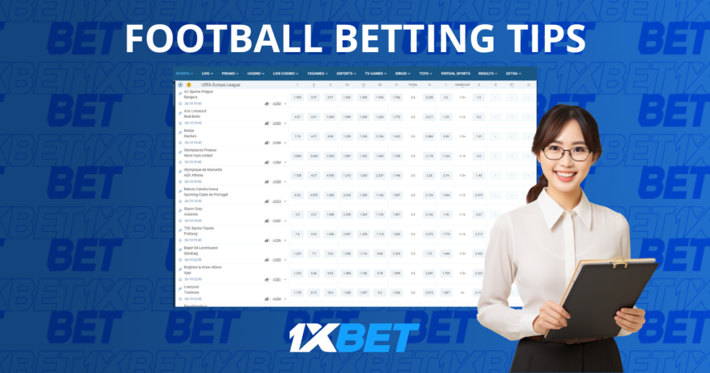 Tips taruhan sepak bola 1xbet