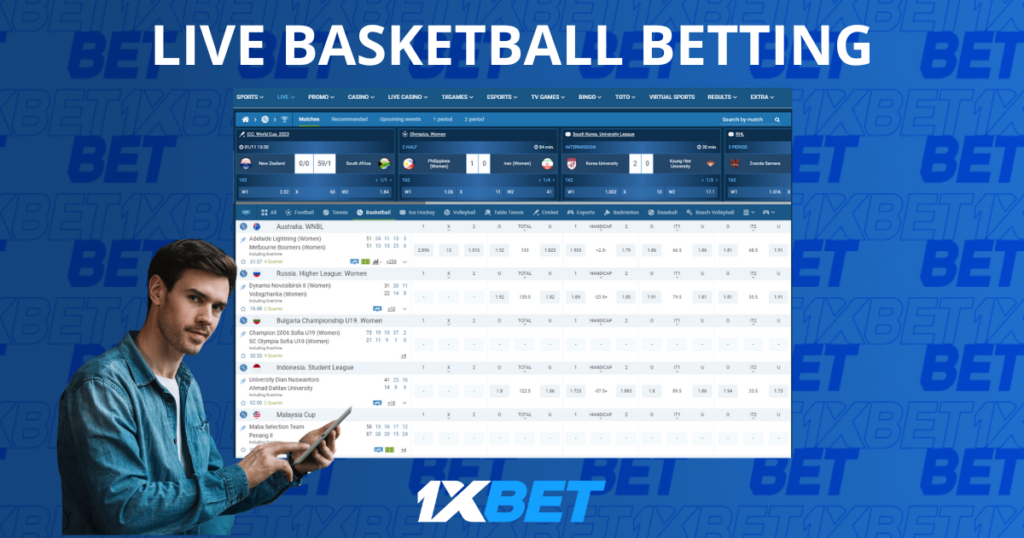 1xbet Indonesia taruhan bola basket langsung